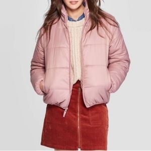 Puffer jacket, pink, universal threads / Target, size small